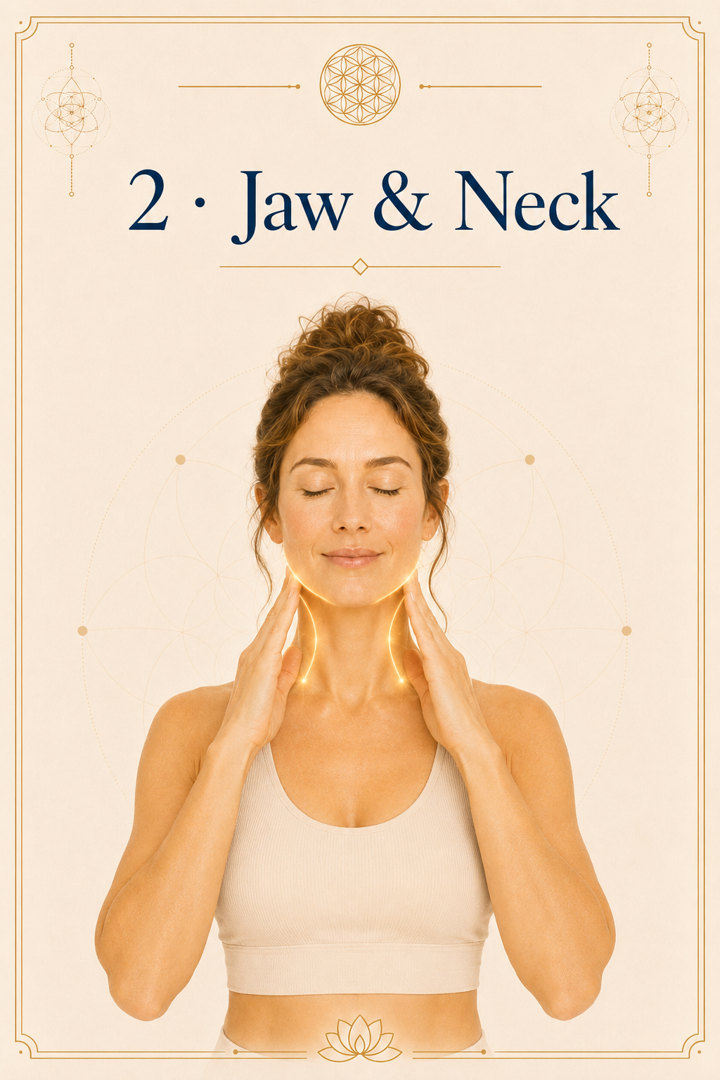 Point 2 — massaging the jawline and neck