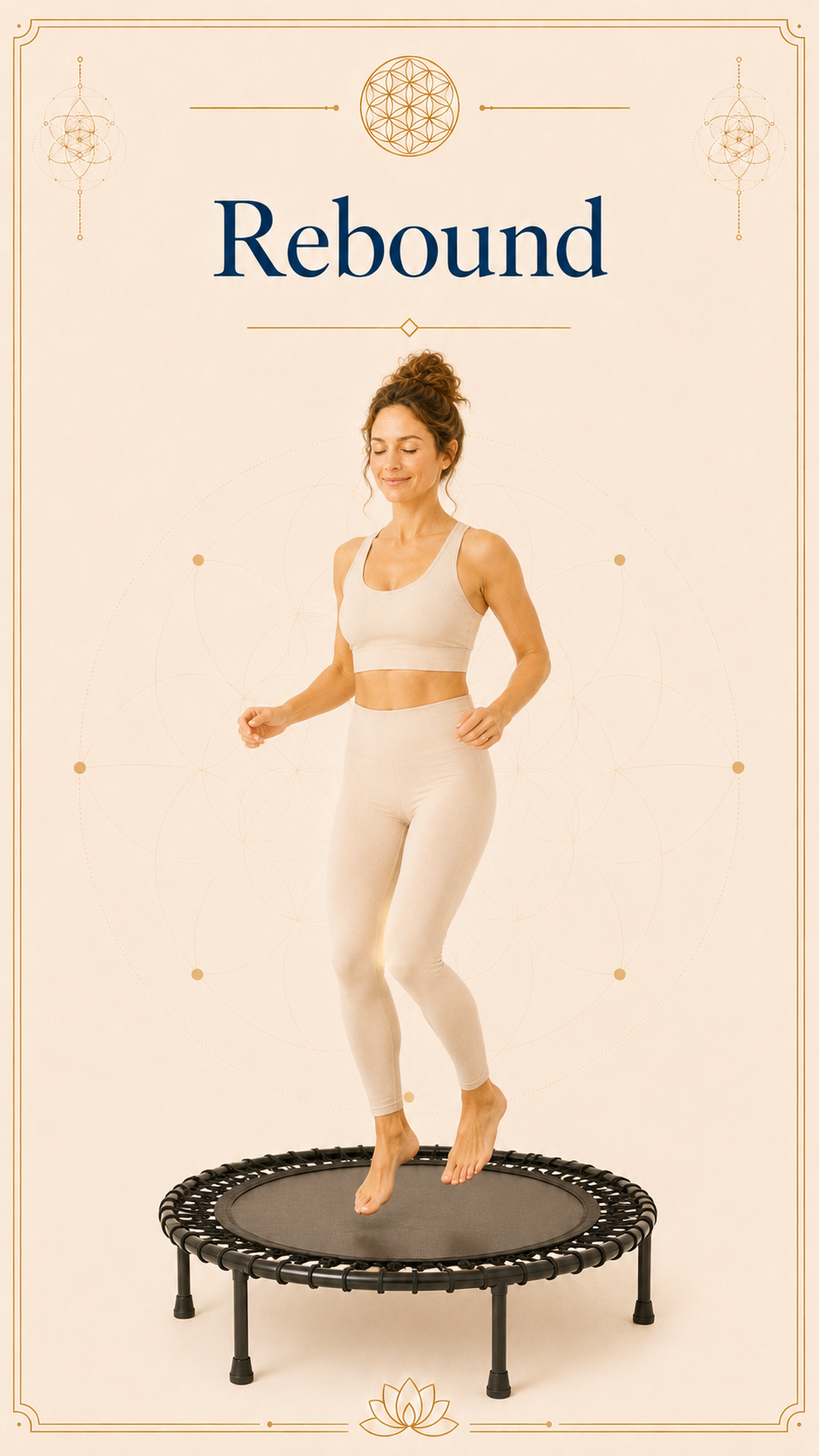 Rebounding — gentle bouncing on a mini trampoline